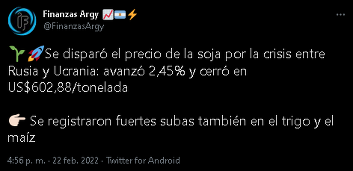 Soja Peronista La Oleaginosa Supera Los US 600