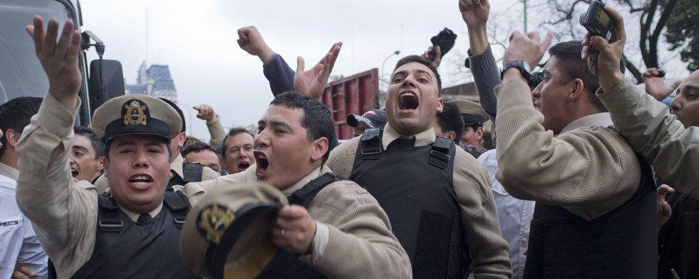 Protestas de efectivos de Prefectura Protestas de efectivos de Prefectura