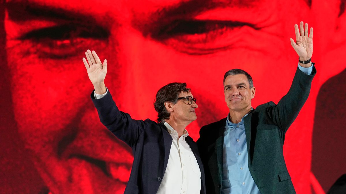 Salvador Illa y Pedro Sánchez. Salvador Illa y Pedro Sánchez.