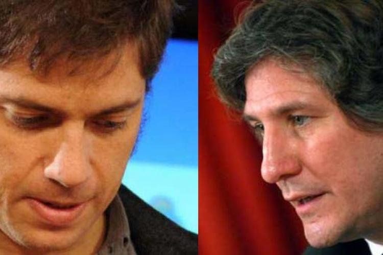 Kicillof y Boudou, y un mal trago.