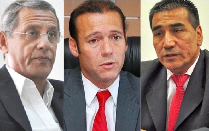 Pechi Quieroga, Omar Gutiérrez y Ramón Rioseco