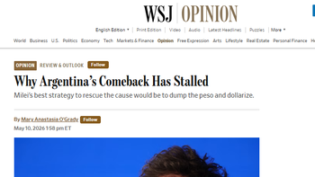 El Wall Street Journal pide que Milei