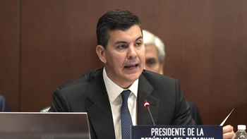 Santiago Peña llevó hasta la OEA su reclamo contra la Argentina por el cobro del peaje en la hidrovía. Santiago Peña llevó hasta la OEA su reclamo contra la Argentina por el cobro del peaje en la hidrovía.