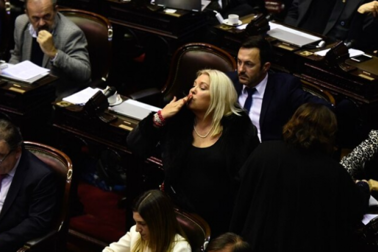 La exdiputada Elisa Carrió, líder de la Coalición Cívica.