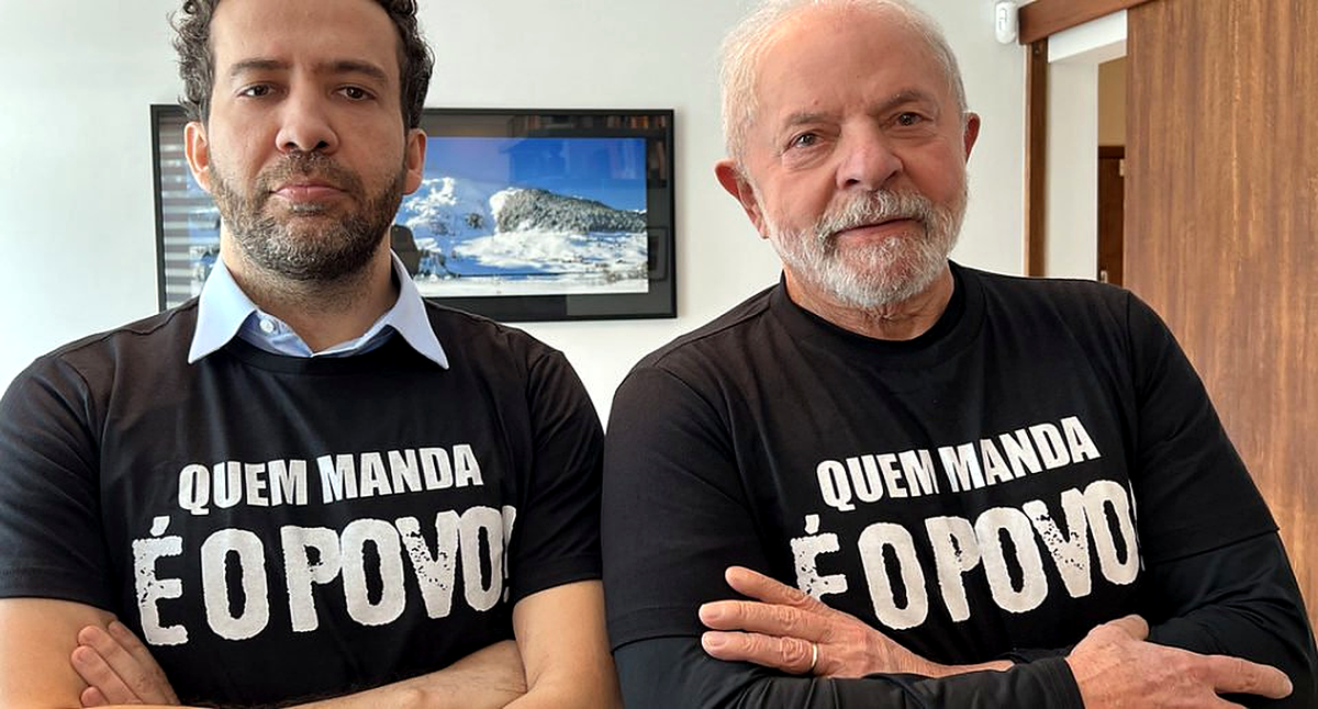 André Janones y Lula da Silva.