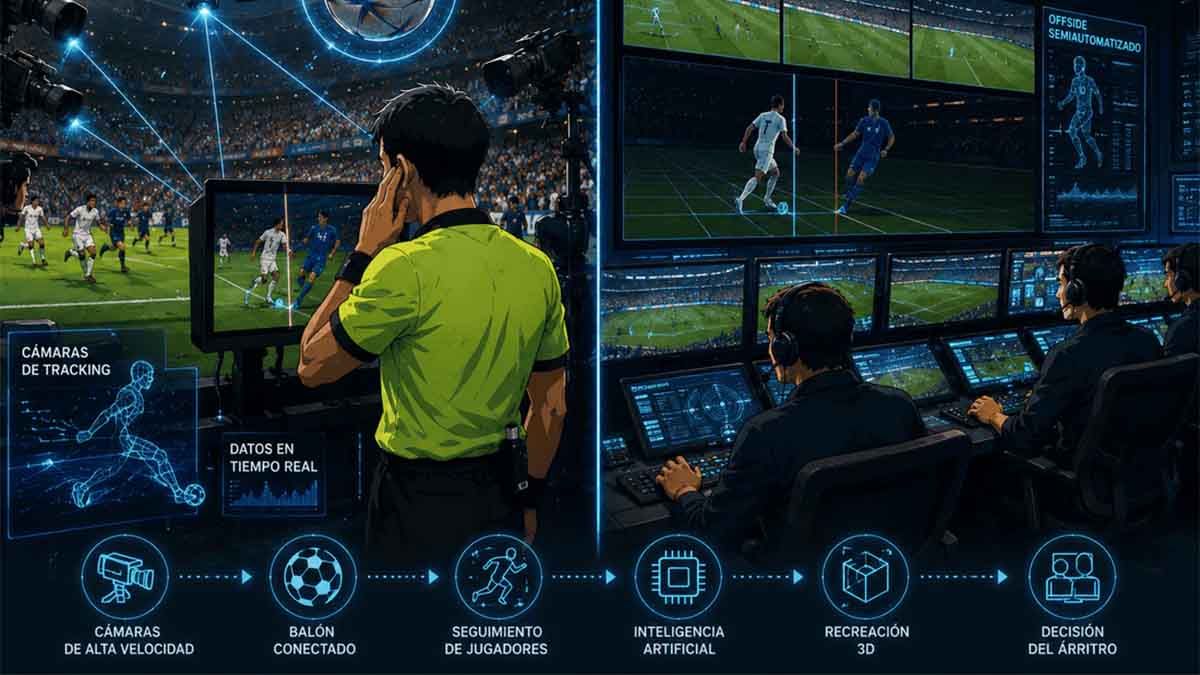 El VAR marca el protagonismo en el f&uacute;tbol en los partidos del Mundial 2026 y domina los avances tecnol&oacute;gicos.