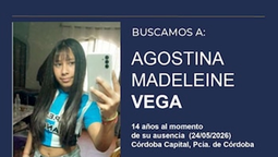 Alerta Sofía para Agostina Vega
