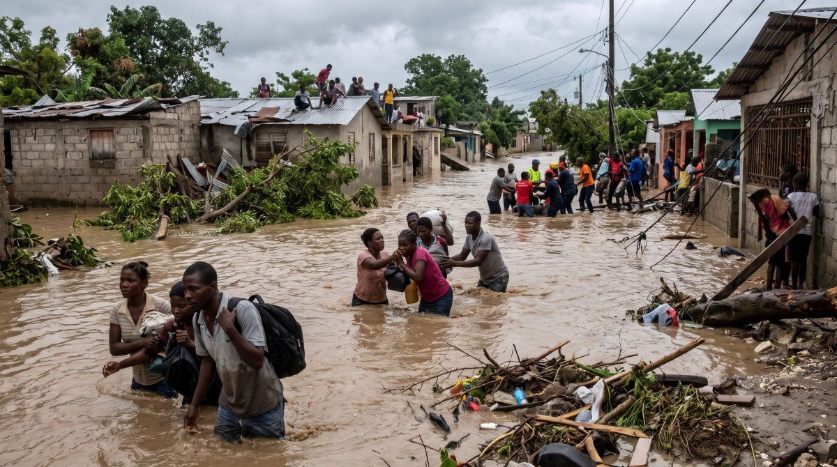 Las fuertes lluvias provocaron inundaciones en Haití. Miles de familias resultaron afectadas y los equipos de emergencia continúan evaluando los daños.