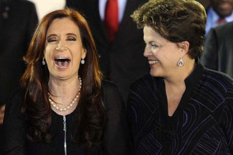 Cristina Fernández y Dilma Rousseff. (Foto: Maximiliano Luna/Télam)
