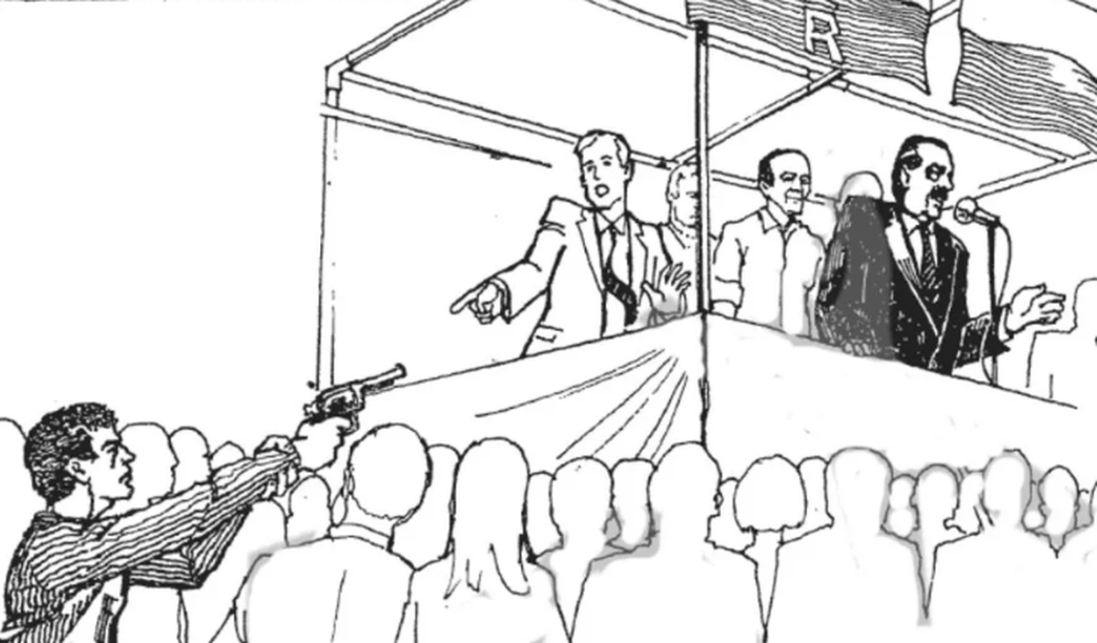 Ismael Abdala, el hombre que intentó matar a Alfonsín, fue detenido inmediatamente, aunque lo liberaron poco después debido a que padecía Ismael Abdala, el hombre que intentó matar a Alfonsín, fue detenido inmediatamente, aunque lo liberaron poco después debido a que padecía