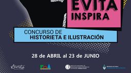 Imágen oficial del concurso de historietas Evita inspira