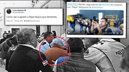 Pepe Mujica abucheado por libertarios en La Feria del Libro
