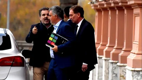 Ritondo, Pareja y Santilli al salir de gobierno Ritondo, Pareja y Santilli al salir de gobierno