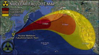 Restos radiactivos de Fukushima ya cruzaron todo el Pacífico