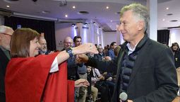 Mauricio Macri y Patricia Bullrich durante un acto.