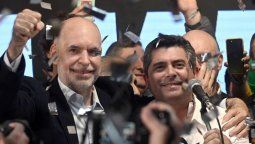 Horacio Rodríguez Larreta, jefe de gobierno porteño, junto al gobernador electo de San Juan, Marcelo Orrego.