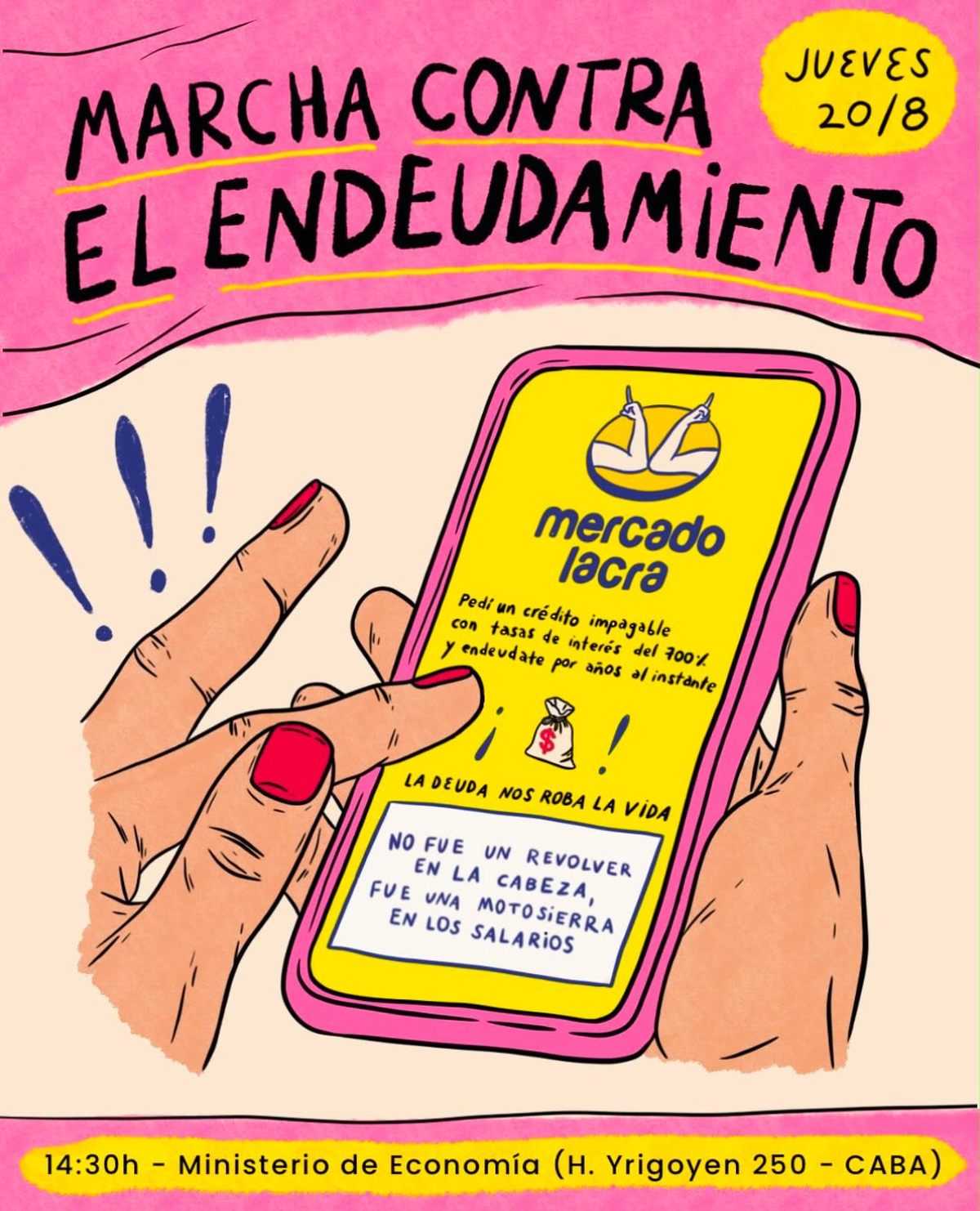 Primera marcha de endeudados contra el gobierno de Javier Milei Primera marcha de endeudados contra el gobierno de Javier Milei