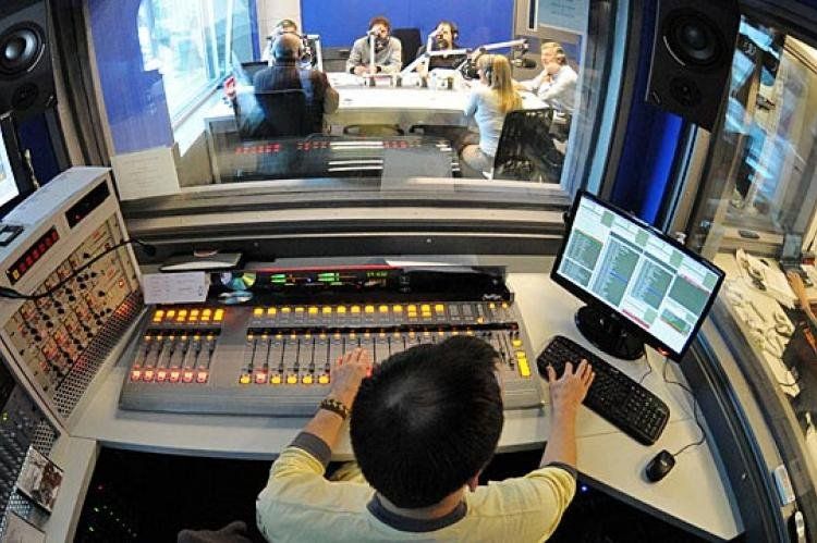 Estudio de Radio 10.