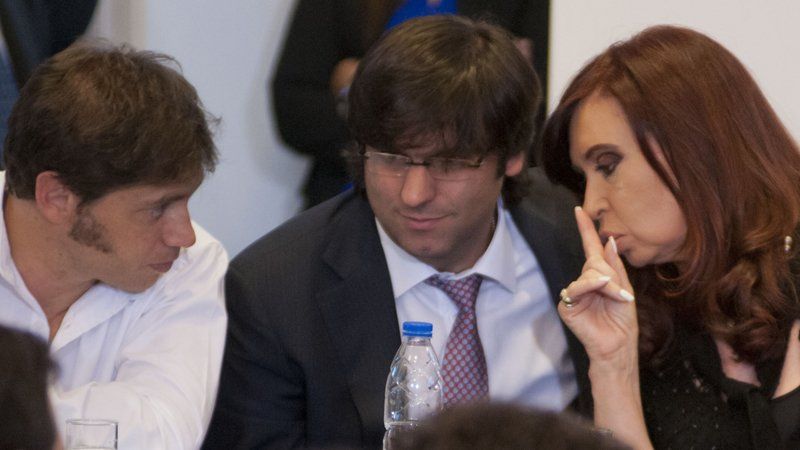 Axel Kicillof, Diego Bossio y Cristina Fernández.
