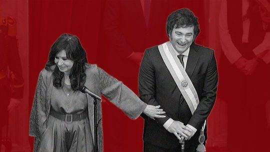 Javier Milei y Cristina Kirchner. Oportuna reaparición de la exPresidente que le sirvió al actual mandatario. 