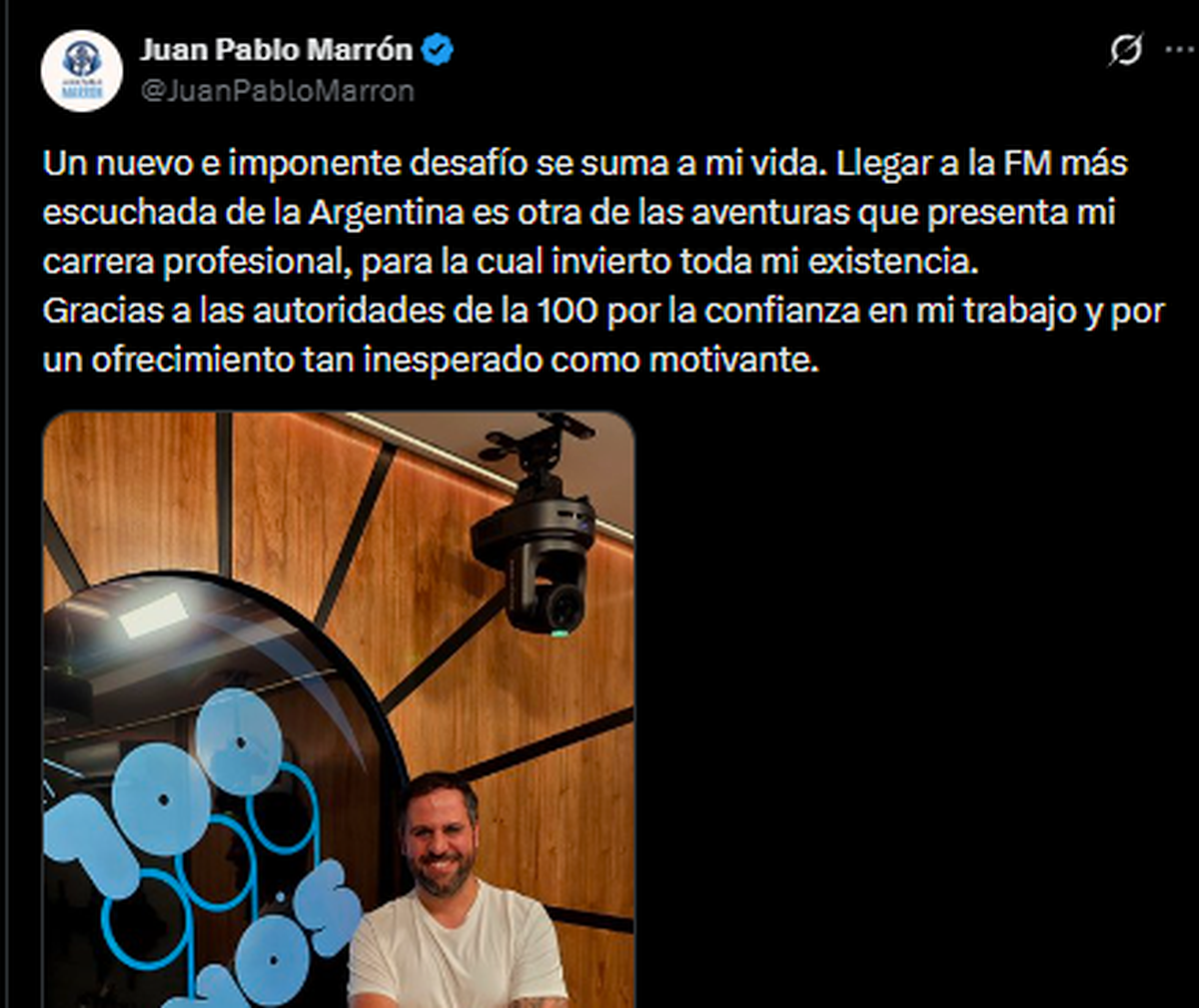 Juan Pablo Marrón, vía X Juan Pablo Marrón, vía X