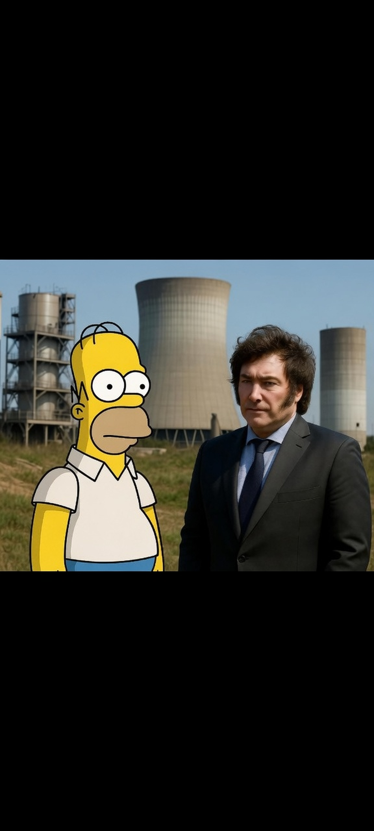 Homero Simpson y Javier Milei
