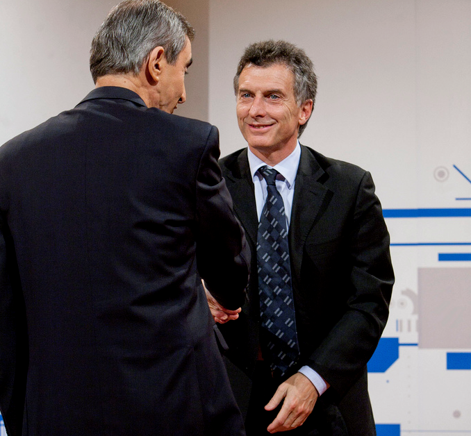 Nelson Castro y Mauricio Macri.