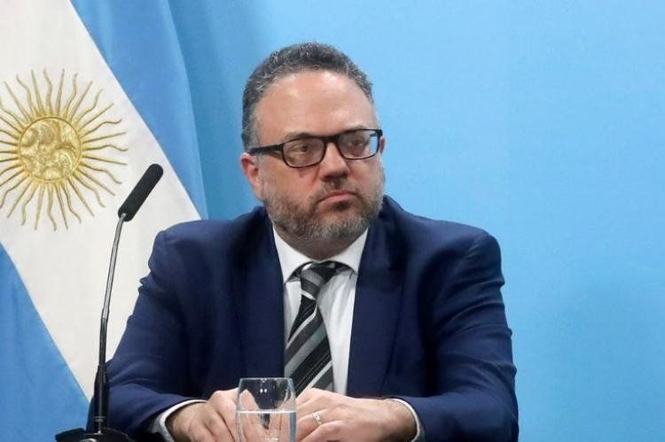 Matías Kulfas, en conferencia de prensa desde la Casa Rosada en el marco de la presentación de Precios Cuidados en  mayoristas