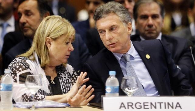 Macri y la canciller Malcorra.