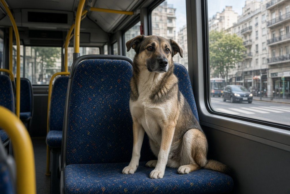 Perros y gatos próximos a viajar en colectivo en CABA.&nbsp;