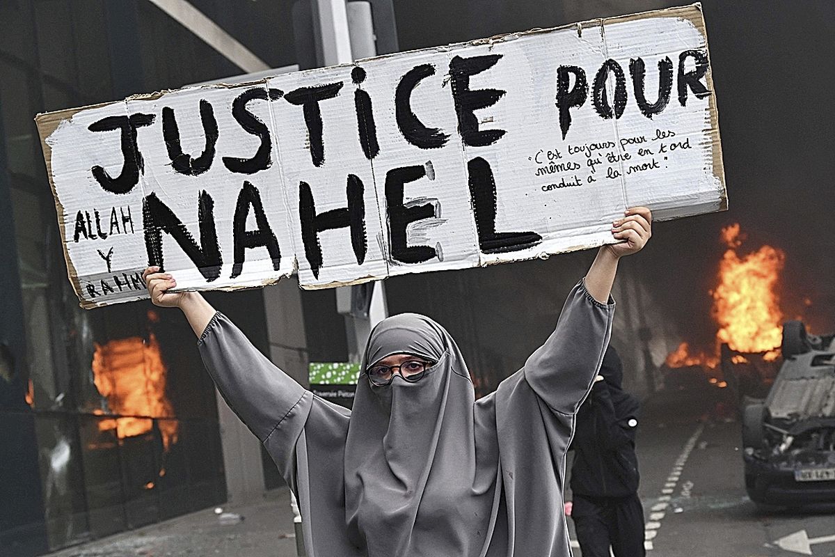 Justicia para Nahel reclaman seguidores de Alá. Justicia para Nahel reclaman seguidores de Alá.