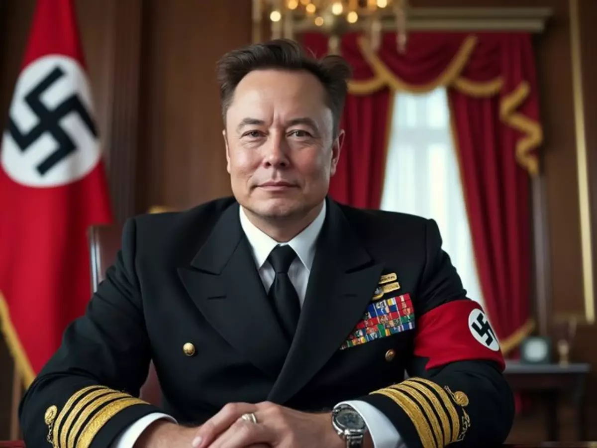 Elon Musk vestido de nazi por la Inteligencia Artificial Elon Musk vestido de nazi por la Inteligencia Artificial