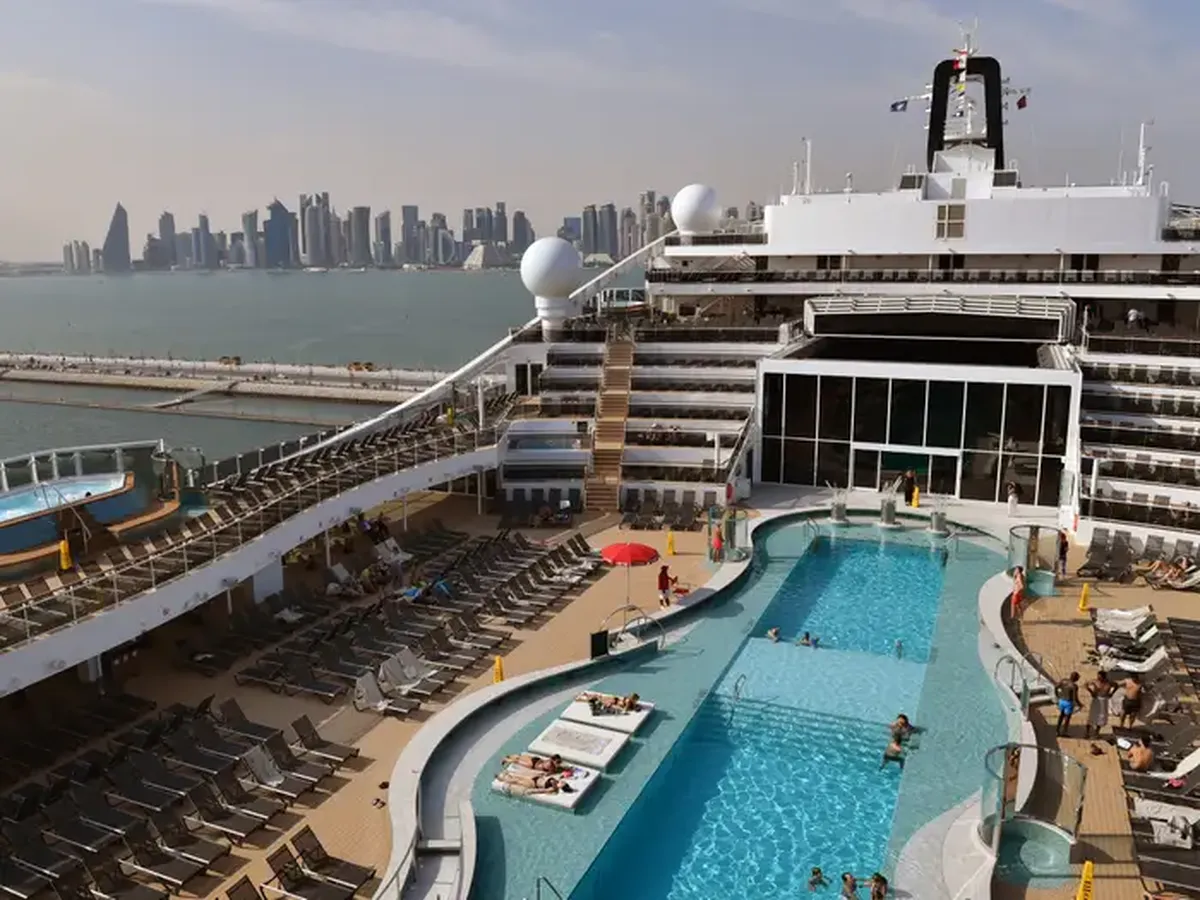 Una de las increíbles piscinas del crucero.