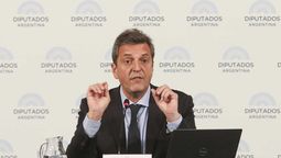 Sergio Massa en Diputados presentando el proyecto de Presupuesto 2023.