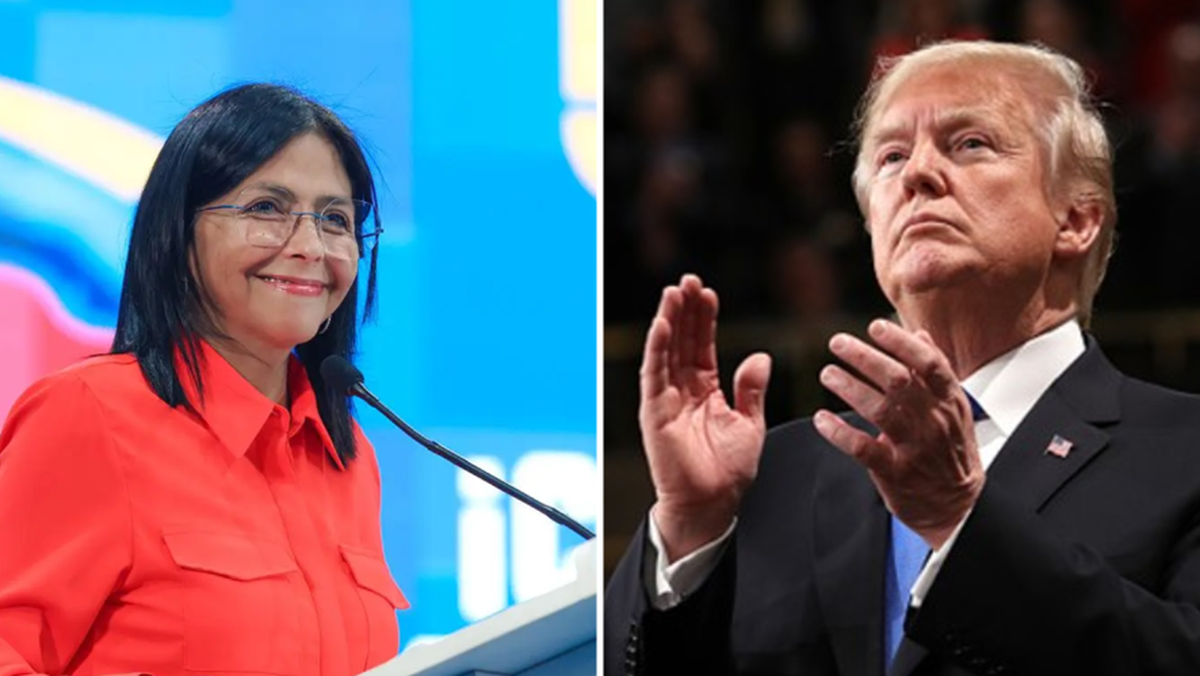 Delcy Rodríguez y Donald Trump Delcy Rodríguez y Donald Trump