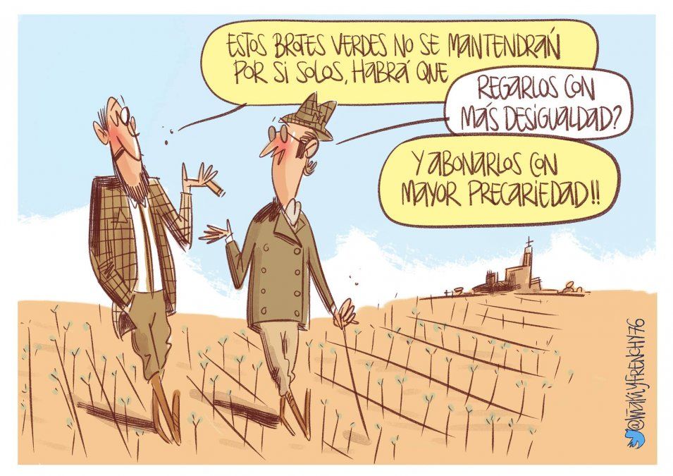 El chiste no es argentino, es español. Pero plantea un tema que sí es criollo: el no derrame del brote verde, y la inconsistencia del sistema tributario vigente.