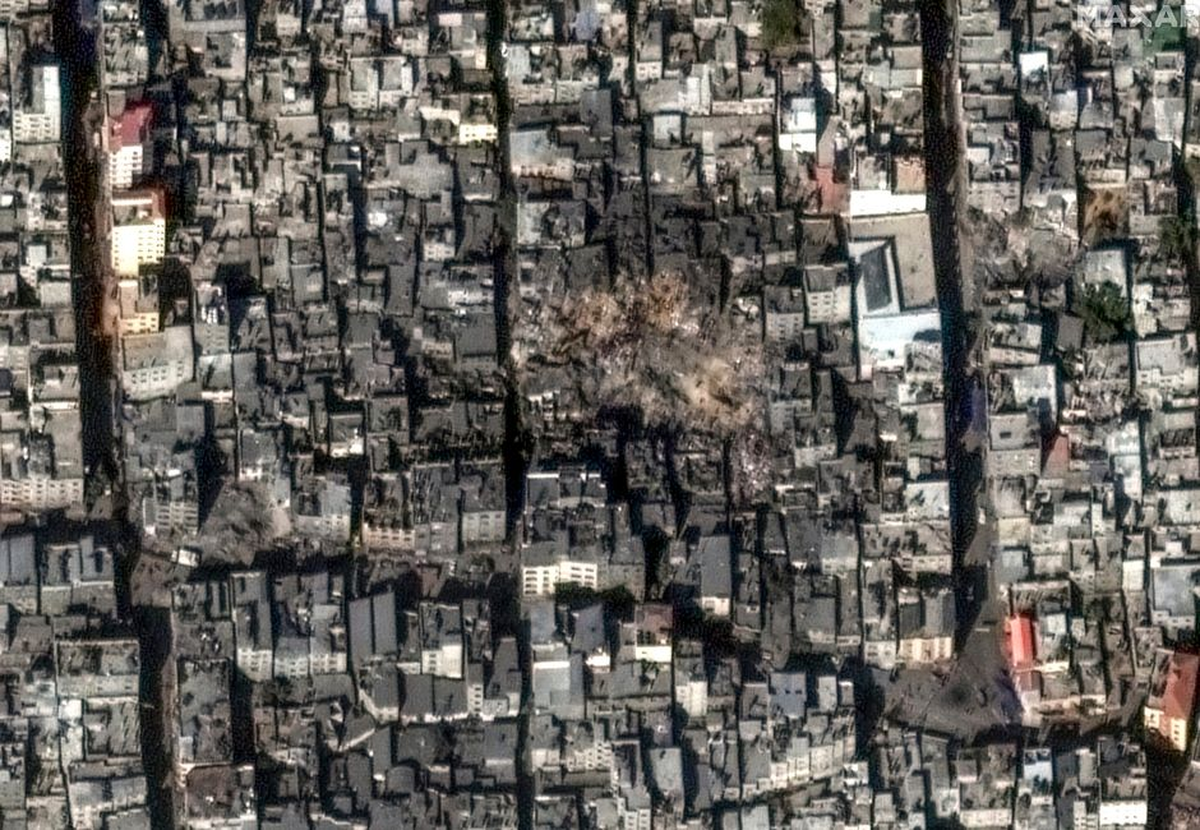 Una imagen de satélite muestra el campo de refugiados de Jabalia en Gaza el 1 de noviembre. 28000 palestinos han muertos en el enclave desde el estallido de la guerra Una imagen de satélite muestra el campo de refugiados de Jabalia en Gaza el 1 de noviembre. 28000 palestinos han muertos en el enclave desde el estallido de la guerra