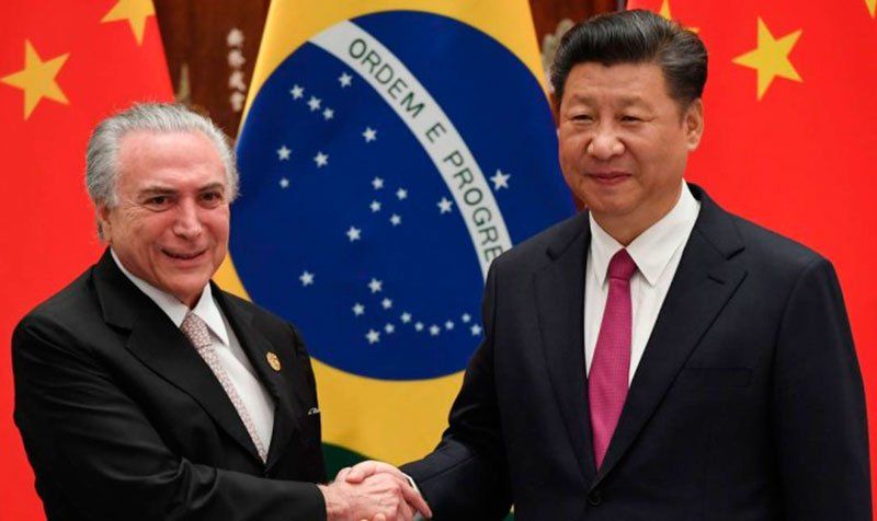 Michel Temer cumple su sueño de llegar a Xi Jinping como Presidente permanente y no interino.