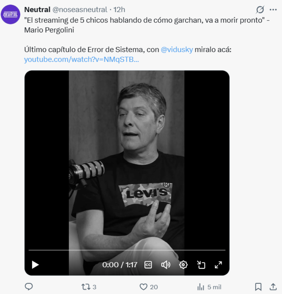 Mario Pergolini advirtió qué tipo de programas desaparecerán del streaming. Mario Pergolini advirtió qué tipo de programas desaparecerán del streaming.