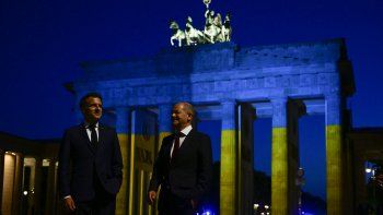 Emmanuel Macron y Olaf Scholz piden un alto al fuego en Ucrania. Emmanuel Macron y Olaf Scholz piden un alto al fuego en Ucrania.