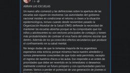 altText(“Abran las escuelas”: El pedido de Macri con elogio a Larreta (sin nombrarlo))}
