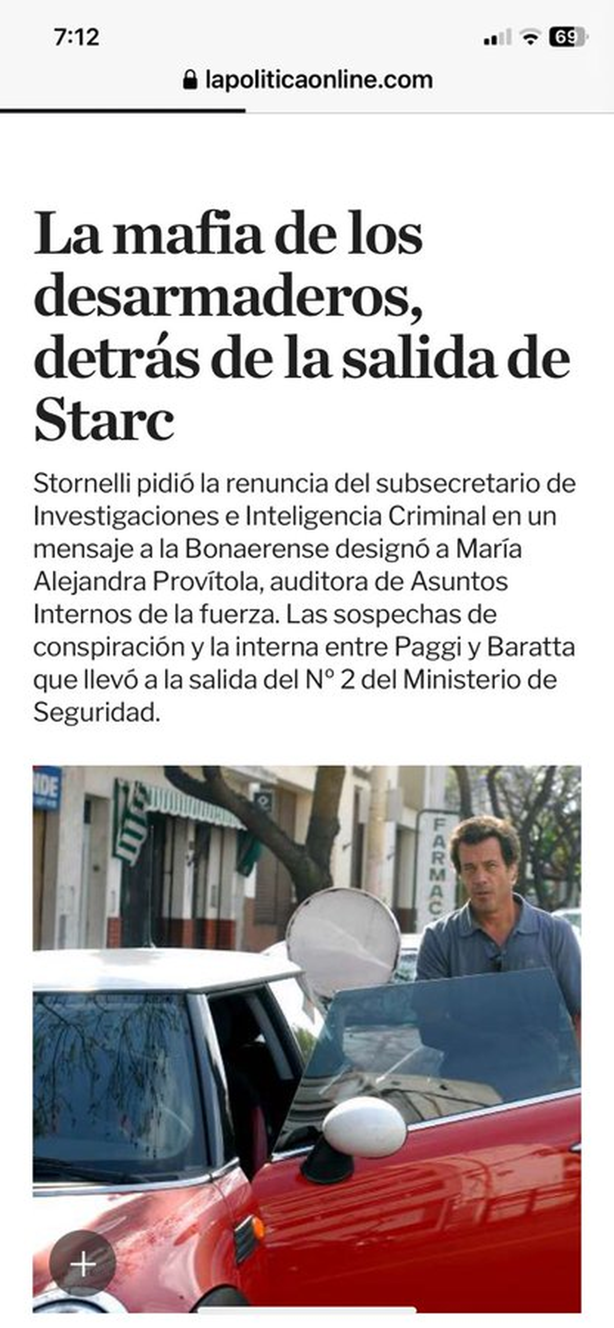 Paul Starc, cuestionado cuando fue funcionario bonaerense