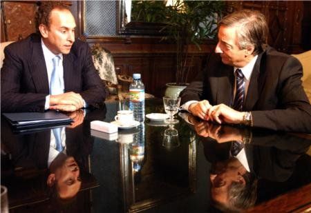 Marcelo Mindlin y Néstor Kirchner.
