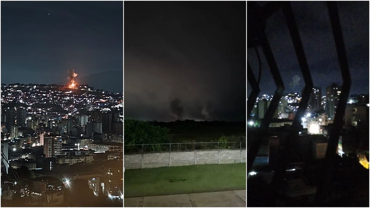 Imágenes en la madrugada del 03/01 de Caracas (Venezuela).