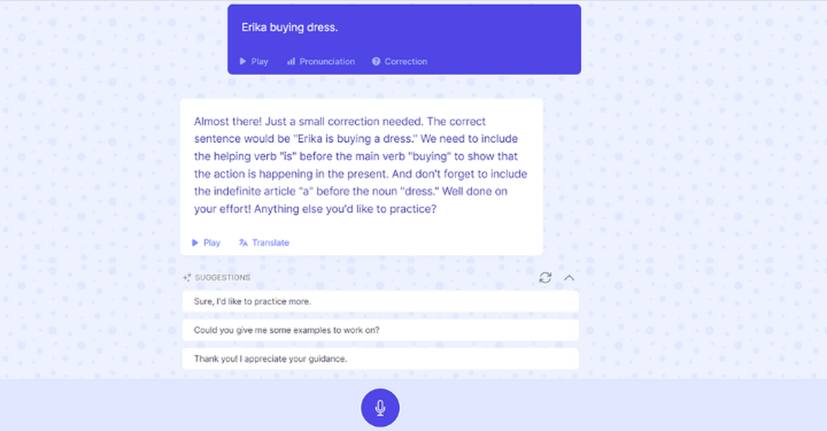 Con Gliglish, tenés un tutor de idiomas basado en IA para practicar tu conversación y tu gramática. Con Gliglish, tenés un tutor de idiomas basado en IA para practicar tu conversación y tu gramática.