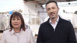 Patricia Bullrich y su compañero de fórmula, Luis Petri.&nbsp;