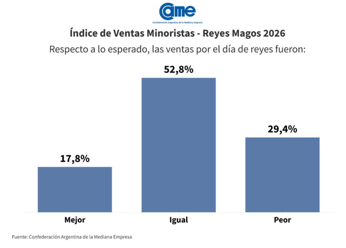 Percepción de vendedores. Fuente: CAME. Percepción de vendedores. Fuente: CAME.