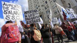 Los piqueteros pidieron un bono de 9.000 pesos.