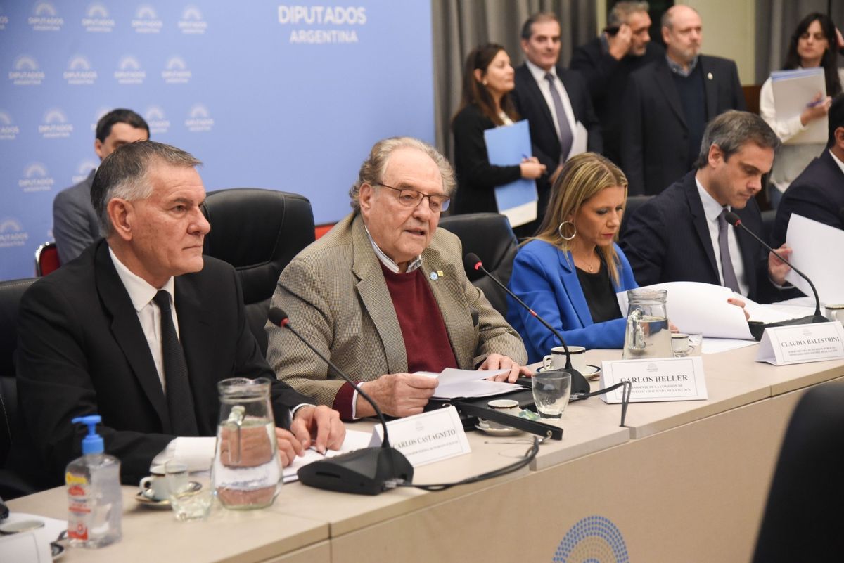 Claudia Balestrini junto a Carlos Heller, titular a la comisión de Presupuesto Claudia Balestrini junto a Carlos Heller, titular a la comisión de Presupuesto