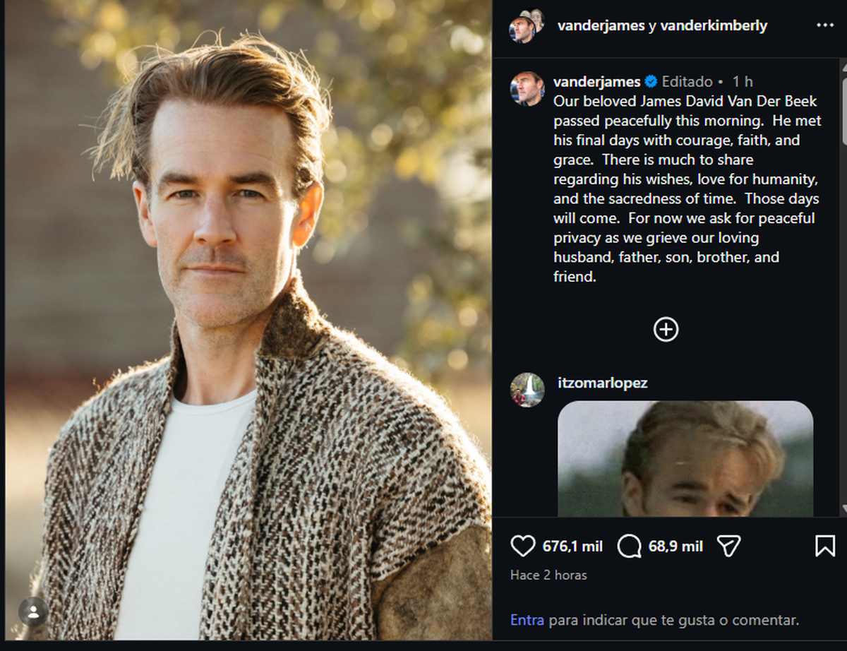 La declaración oficial vía Instagram. La declaración oficial vía Instagram.